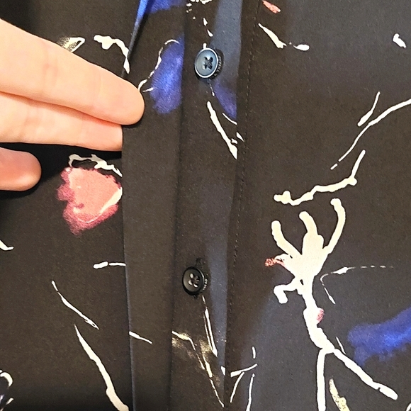 Reitman's Willow & Thread Women's Button-Down Tie Front Blouse Dress EUC Size 8 - Picture 6 of 13